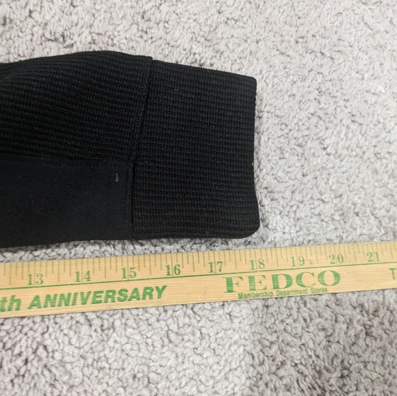 Swiss Tech Waffle Knit Tech Fleece Pockets Black Full Zipper Hooded Jacket S - Picture 6 of 9